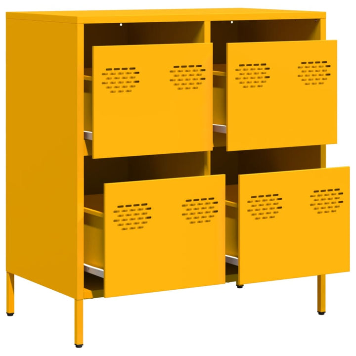 skab 68x39x73,5 cm koldvalset stål sennepsgul