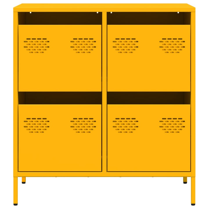 skab 68x39x73,5 cm koldvalset stål sennepsgul