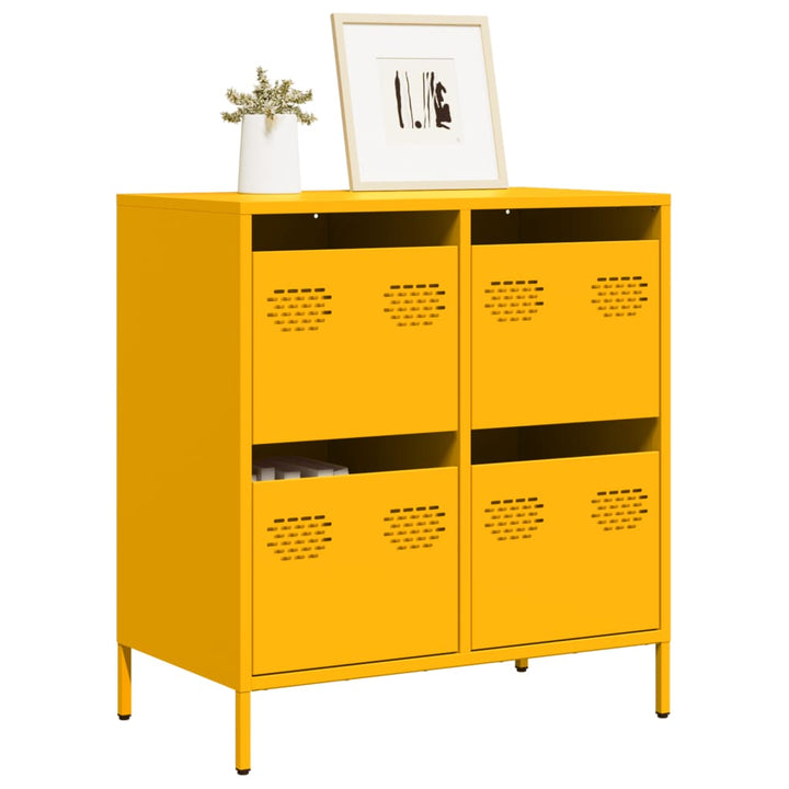 skab 68x39x73,5 cm koldvalset stål sennepsgul