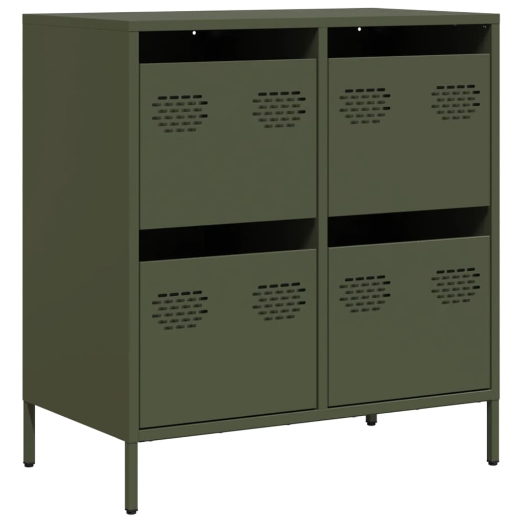 skab 68x39x73,5 cm koldvalset stål olivengrøn