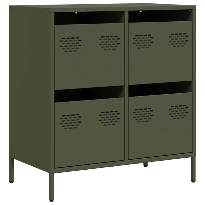 skab 68x39x73,5 cm koldvalset stål olivengrøn