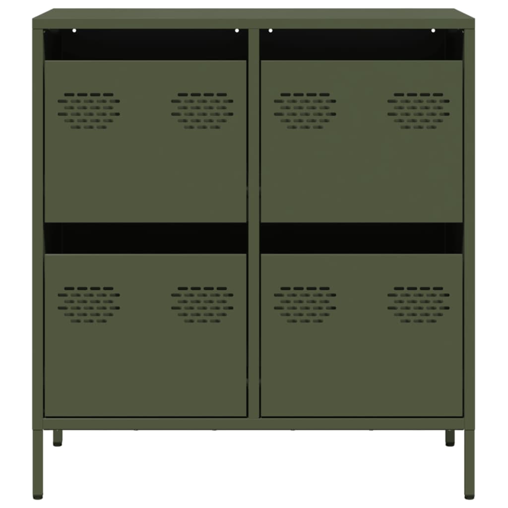 skab 68x39x73,5 cm koldvalset stål olivengrøn