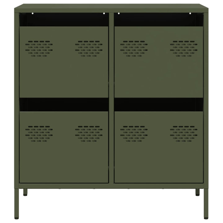 skab 68x39x73,5 cm koldvalset stål olivengrøn