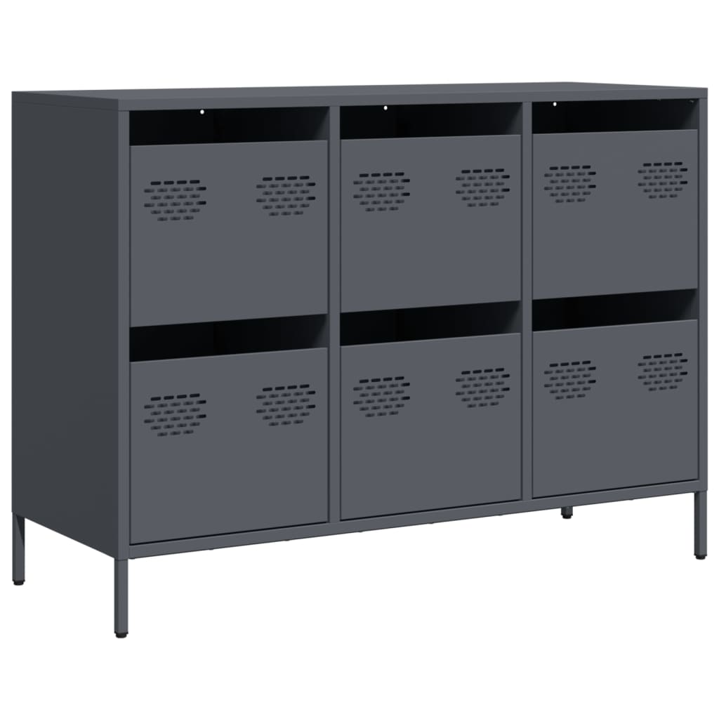 skænk 101,5x39x73,5 cm koldvalset stål antracitgrå