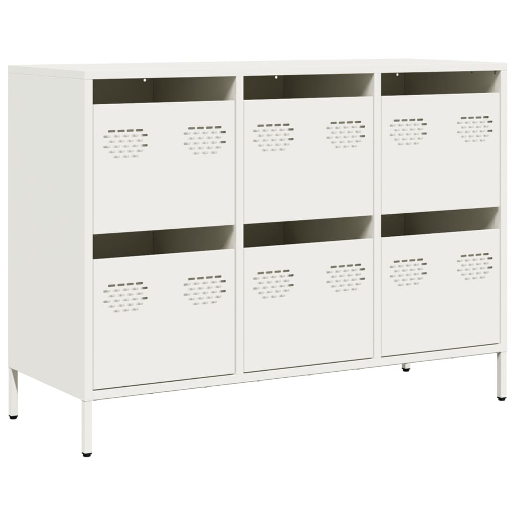skænk 101,5x39x73,5 cm koldvalset stål hvid