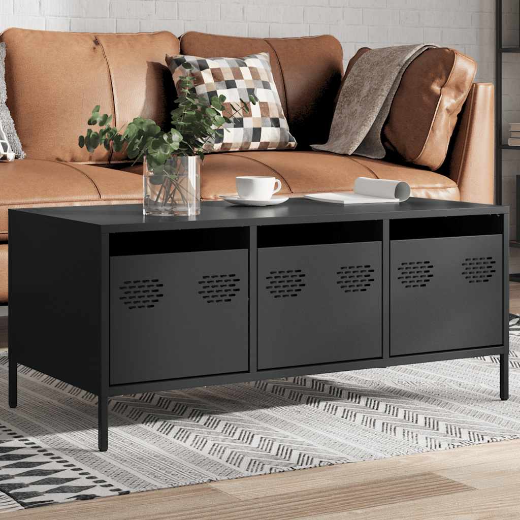 sofabord 101,5x50x43,5 cm koldvalset stål sort