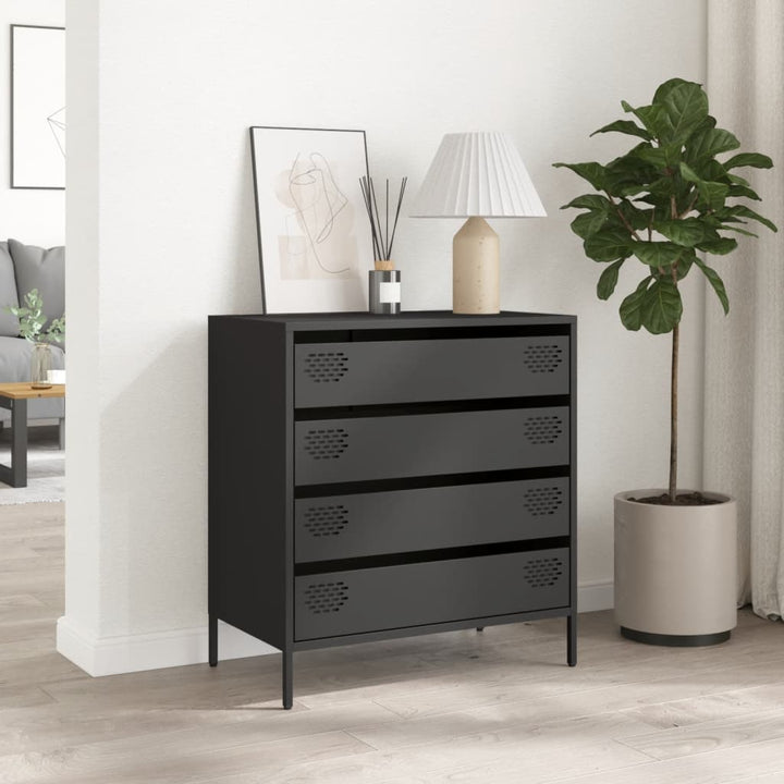 skænk 68x39x73,5 cm koldvalset stål sort