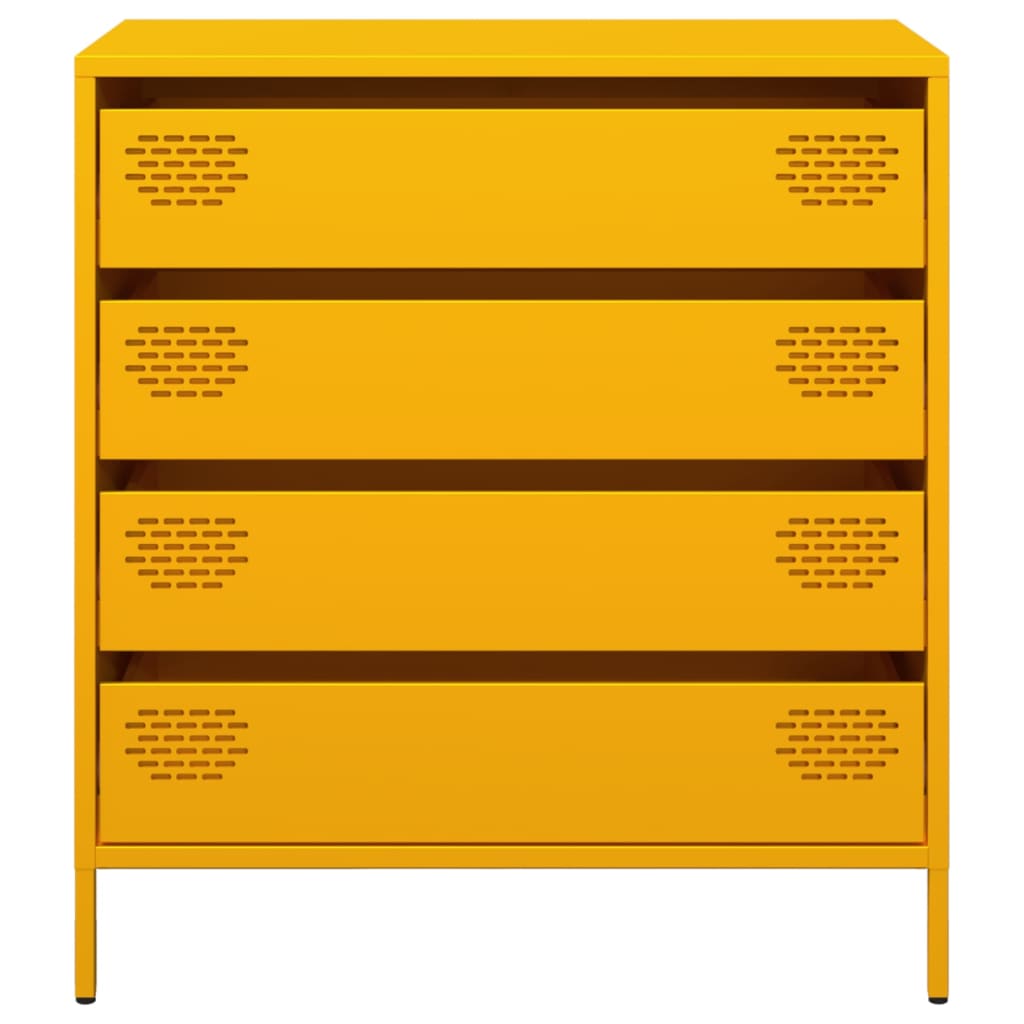skab 68x39x73,5 cm koldvalset stål sennepsgul