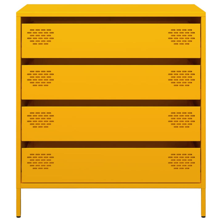 skab 68x39x73,5 cm koldvalset stål sennepsgul