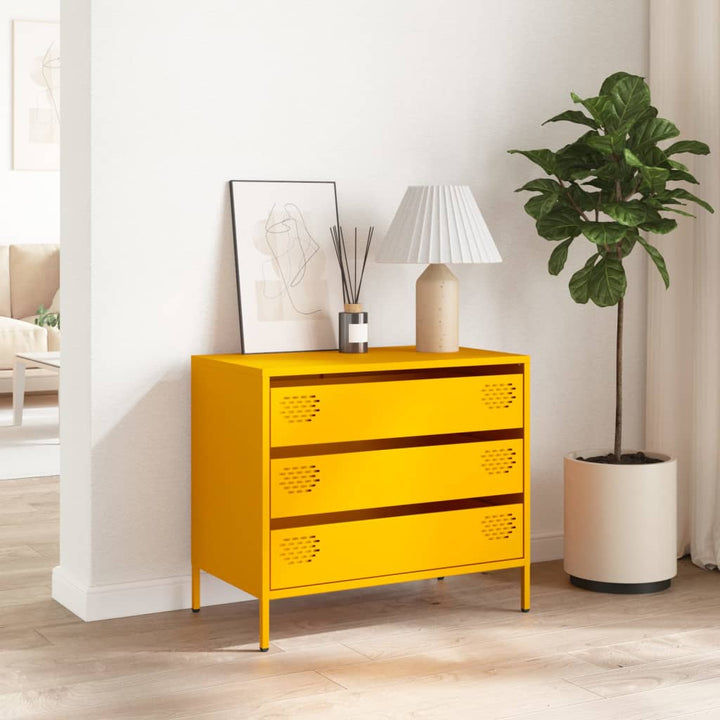 skab 68x39x58,5 cm koldvalset stål sennepsgul