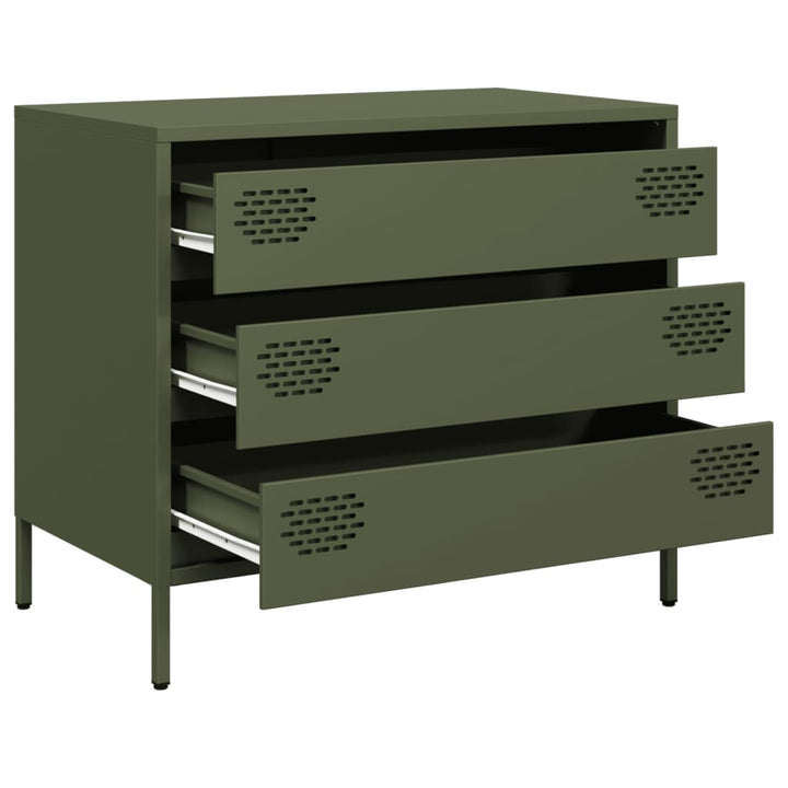 skab 68x39x58,5 cm koldvalset stål olivengrøn