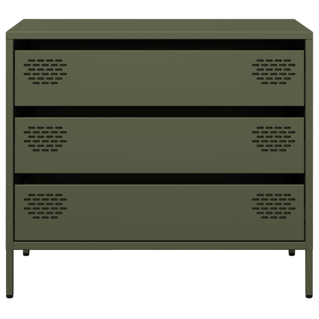 skab 68x39x58,5 cm koldvalset stål olivengrøn
