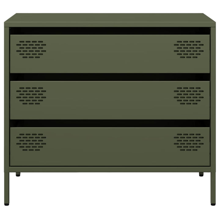 skab 68x39x58,5 cm koldvalset stål olivengrøn