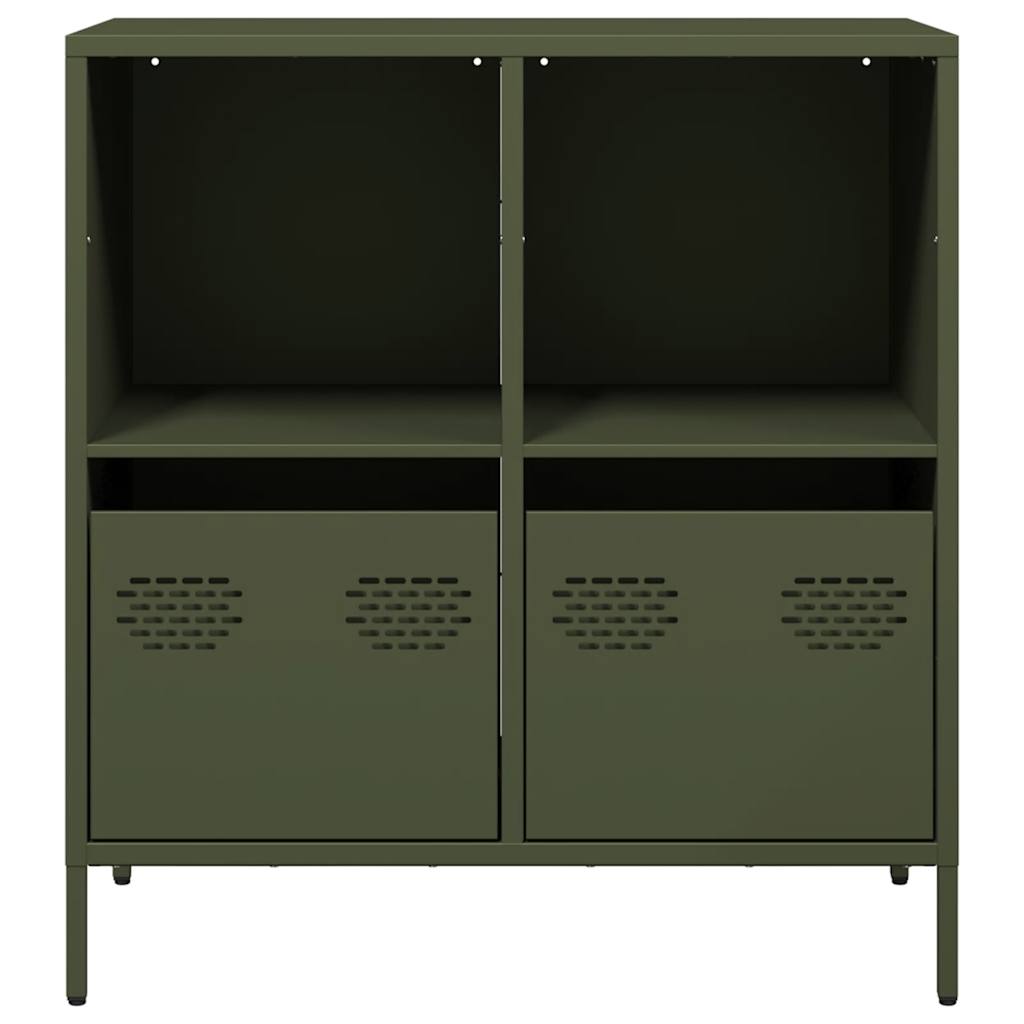 skab 68x39x73,5 cm koldvalset stål olivengrøn