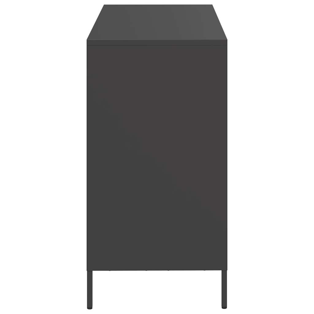 skænk 101,5x39x73,5 cm koldvalset stål sort