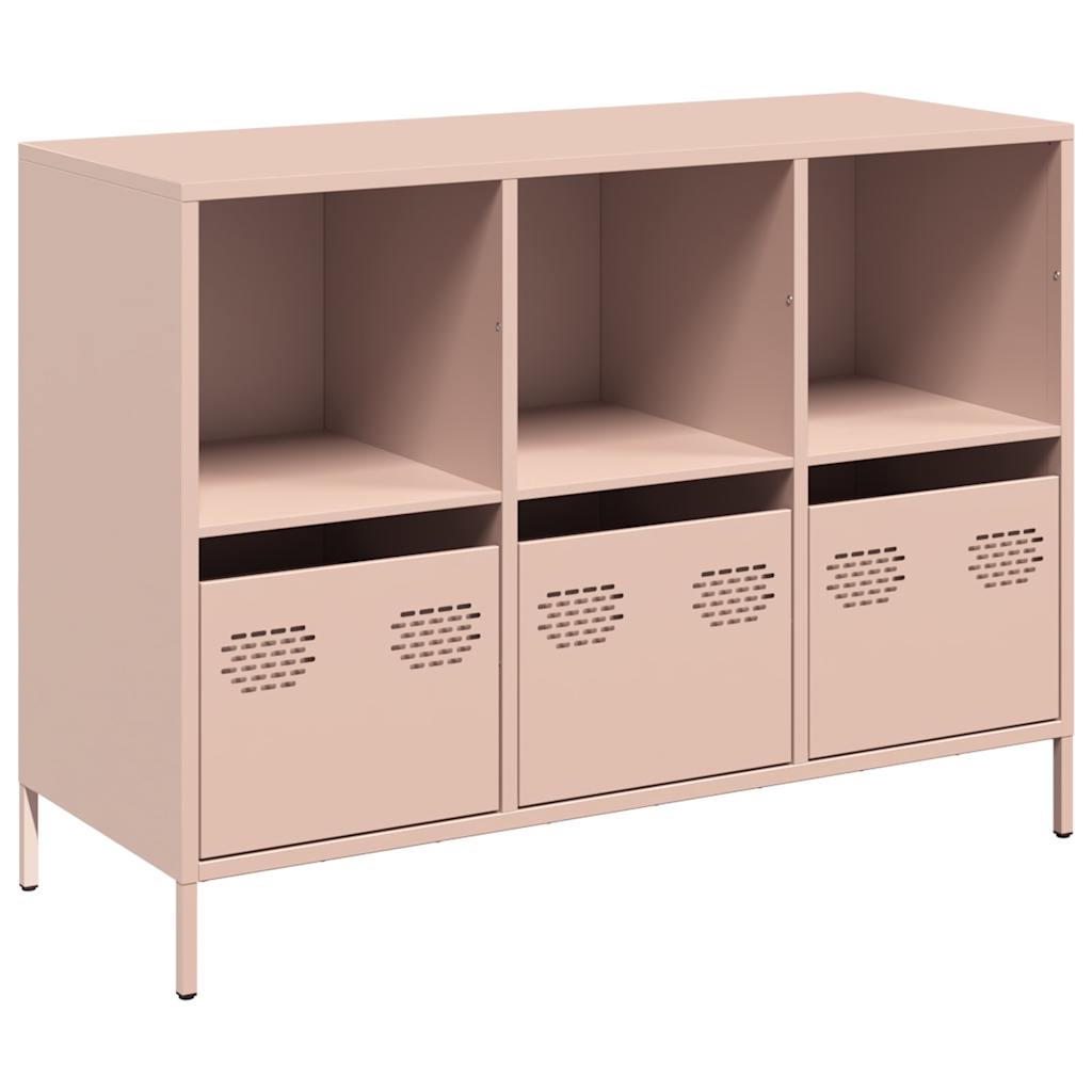 skænk 101,5x39x73,5 cm koldvalset stål lyserød