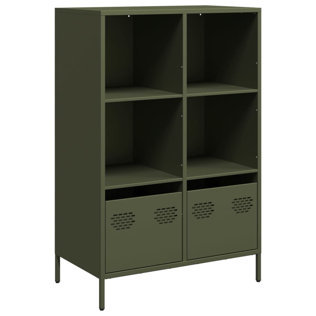 højskab 68x39x103,5 cm stål olivengrøn