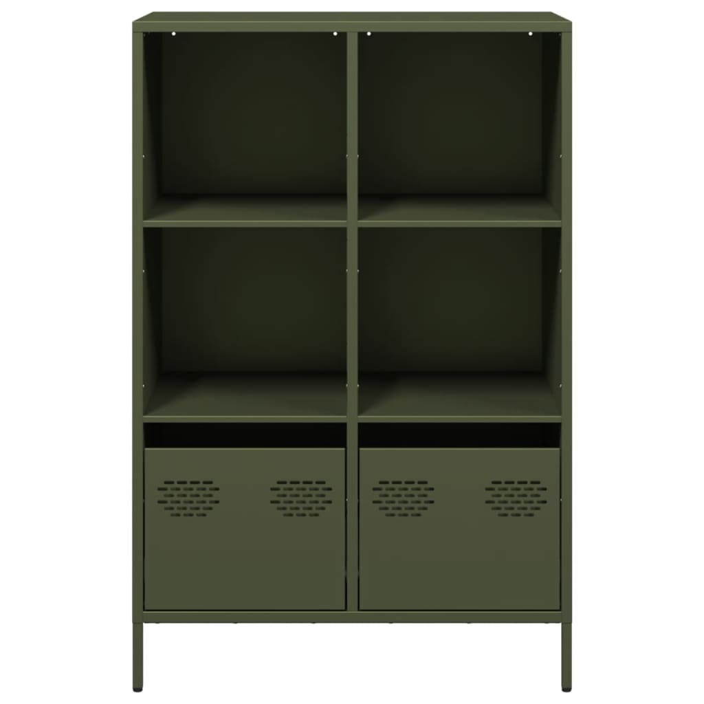 højskab 68x39x103,5 cm stål olivengrøn