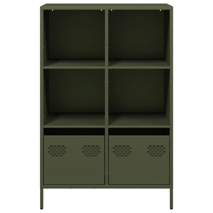 højskab 68x39x103,5 cm stål olivengrøn