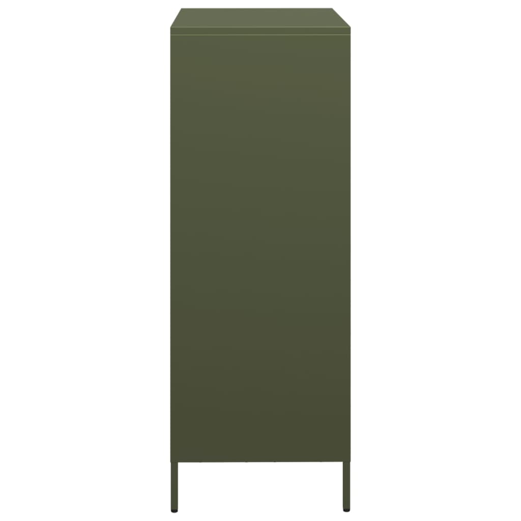 højskab 68x39x103,5 cm stål olivengrøn