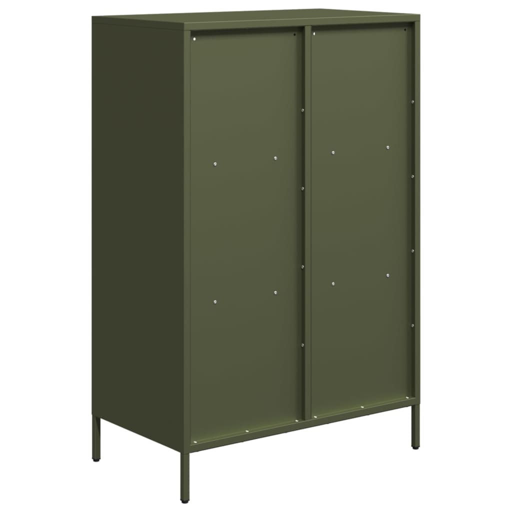 højskab 68x39x103,5 cm stål olivengrøn