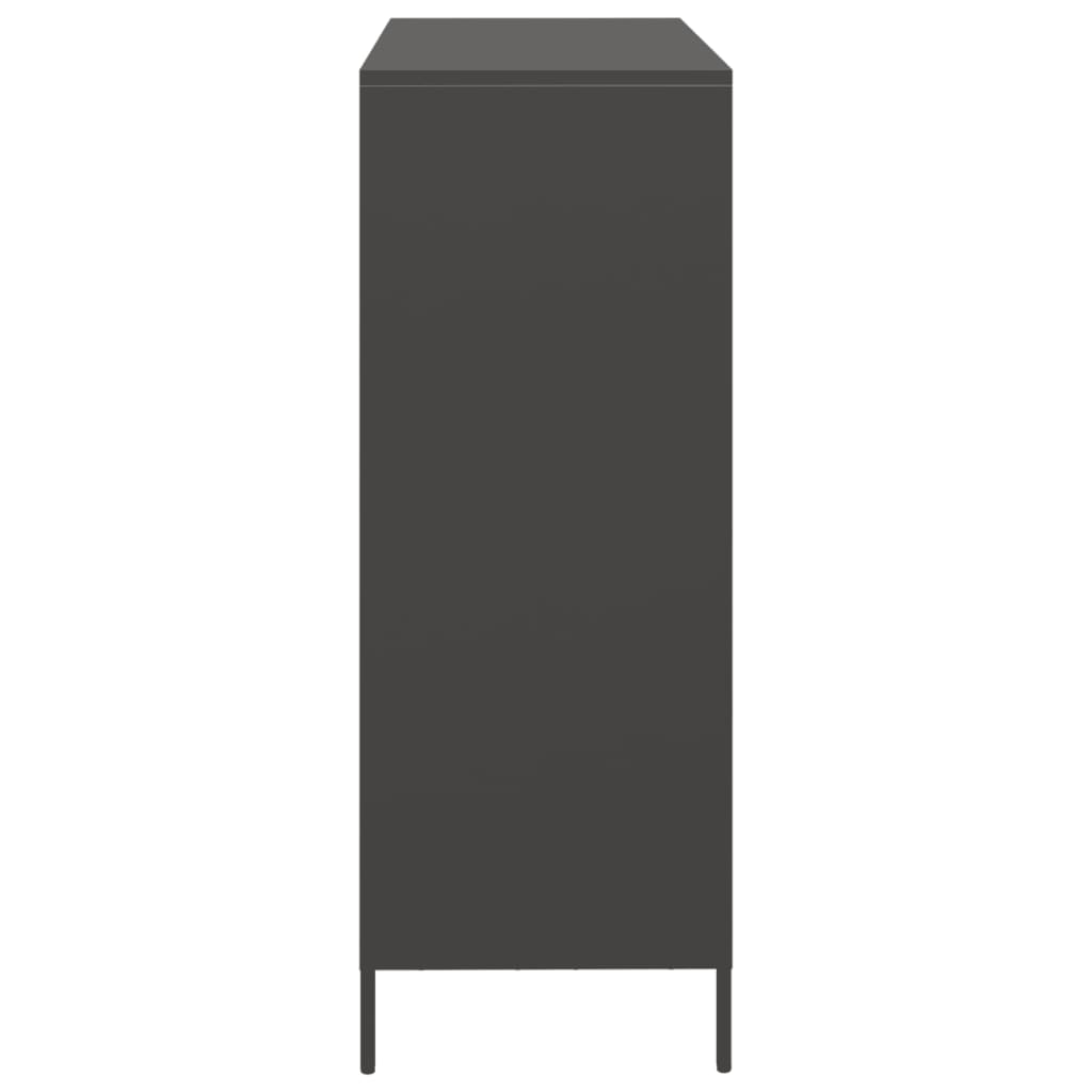 højskab 101,5x39x103,5 cm stål sort