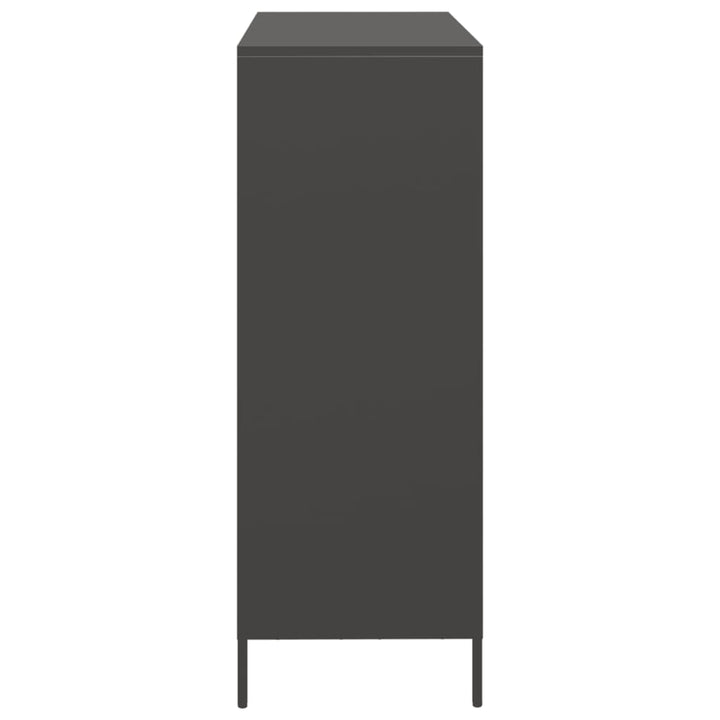 højskab 101,5x39x103,5 cm stål sort