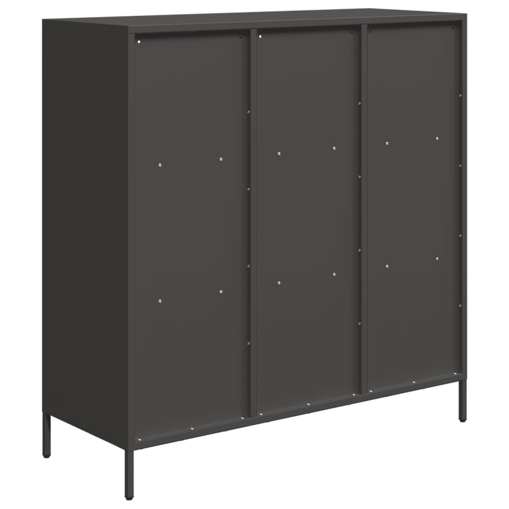 højskab 101,5x39x103,5 cm stål sort