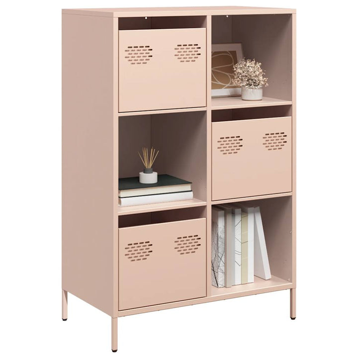 skab 68x39x103,5 cm stål lyserød