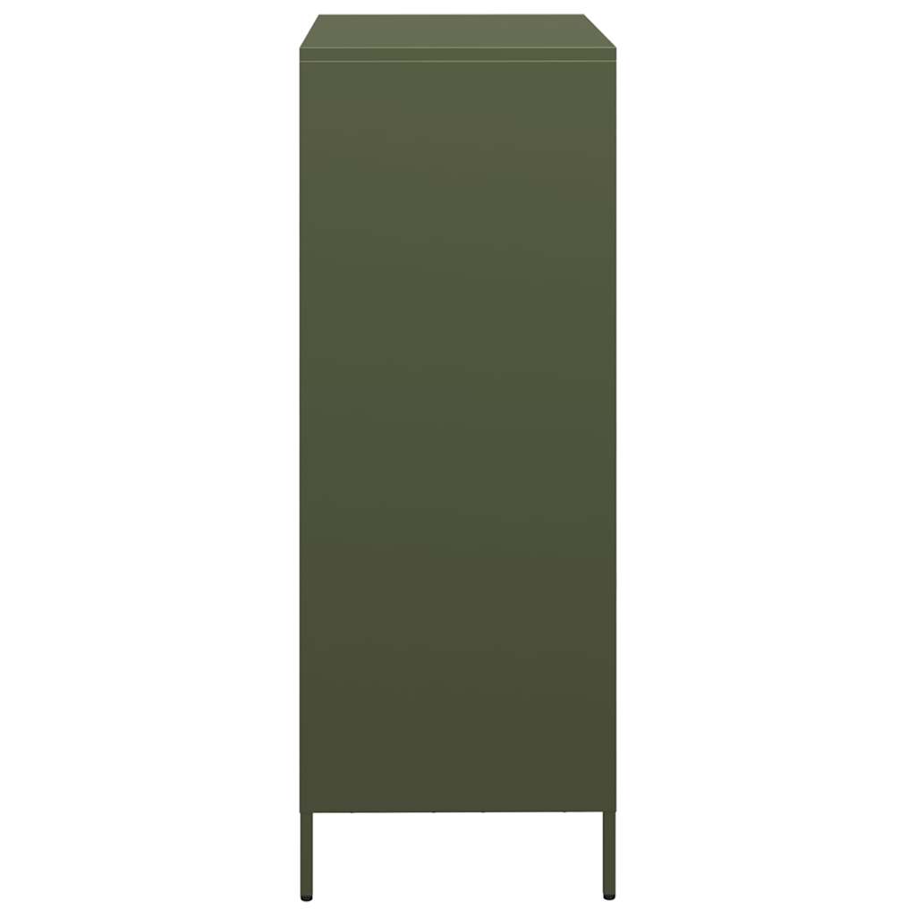 højskab 68x39x103,5 cm stål olivengrøn
