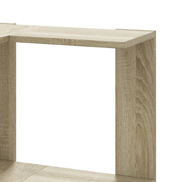 bogreol til hjørne 50x50x179 cm 5 hylder konstrueret træ