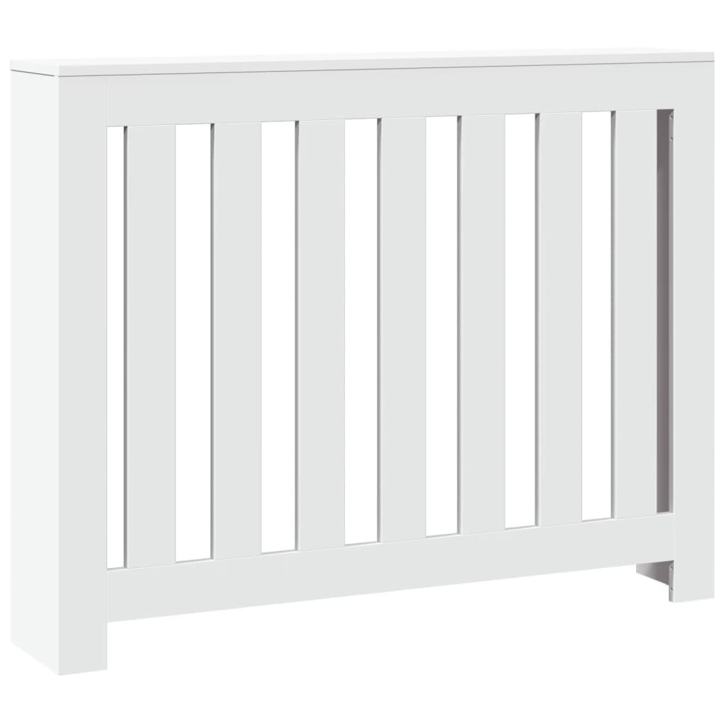 radiatorskjuler 104x20x82 cm konstrueret træ hvid