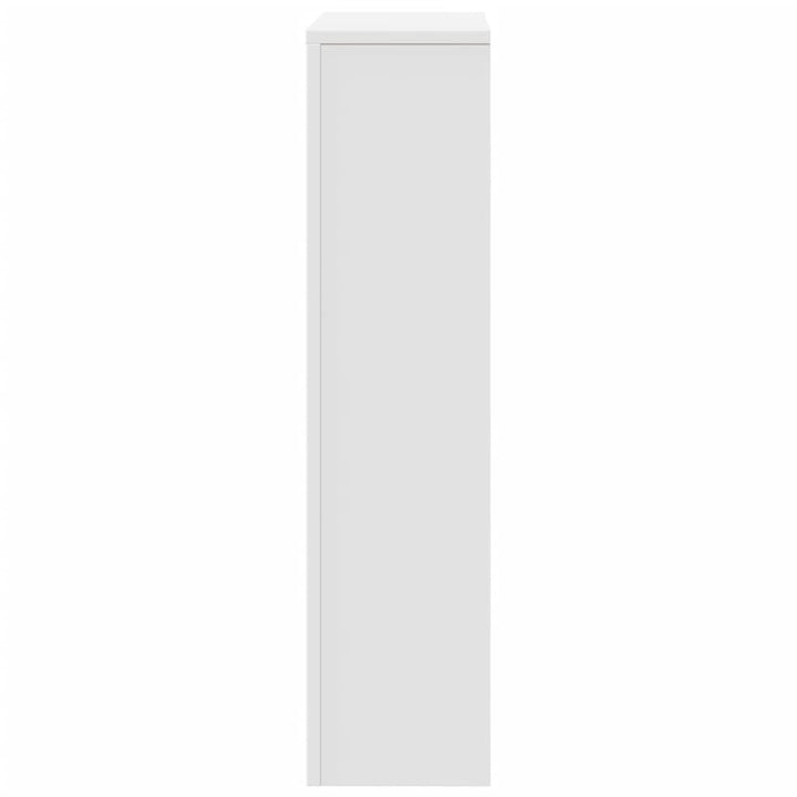 radiatorskjuler 104x20x82 cm konstrueret træ hvid