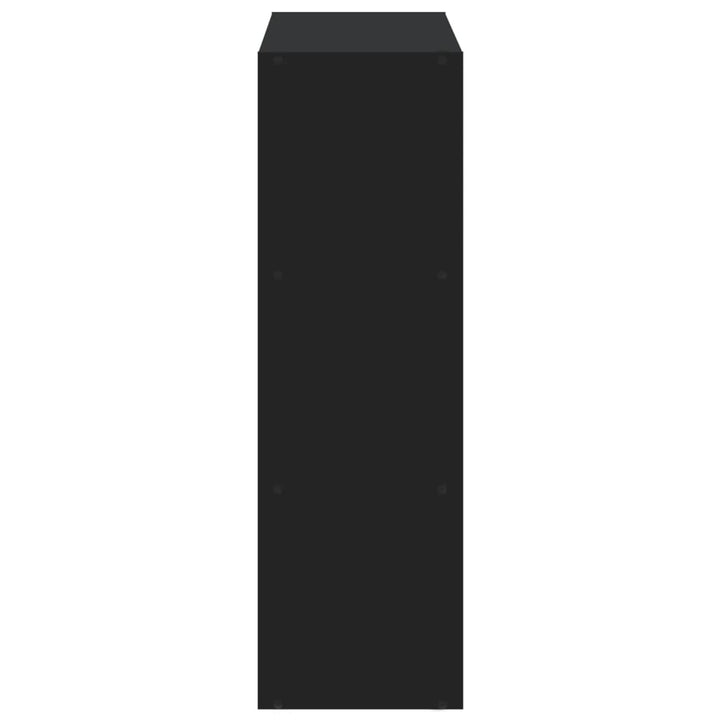 bogreol 102x32x102 cm konstrueret træ sort