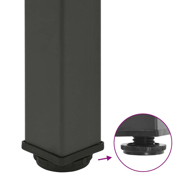 sofabordben 4 stk. 72-74 cm stål antracitgrå