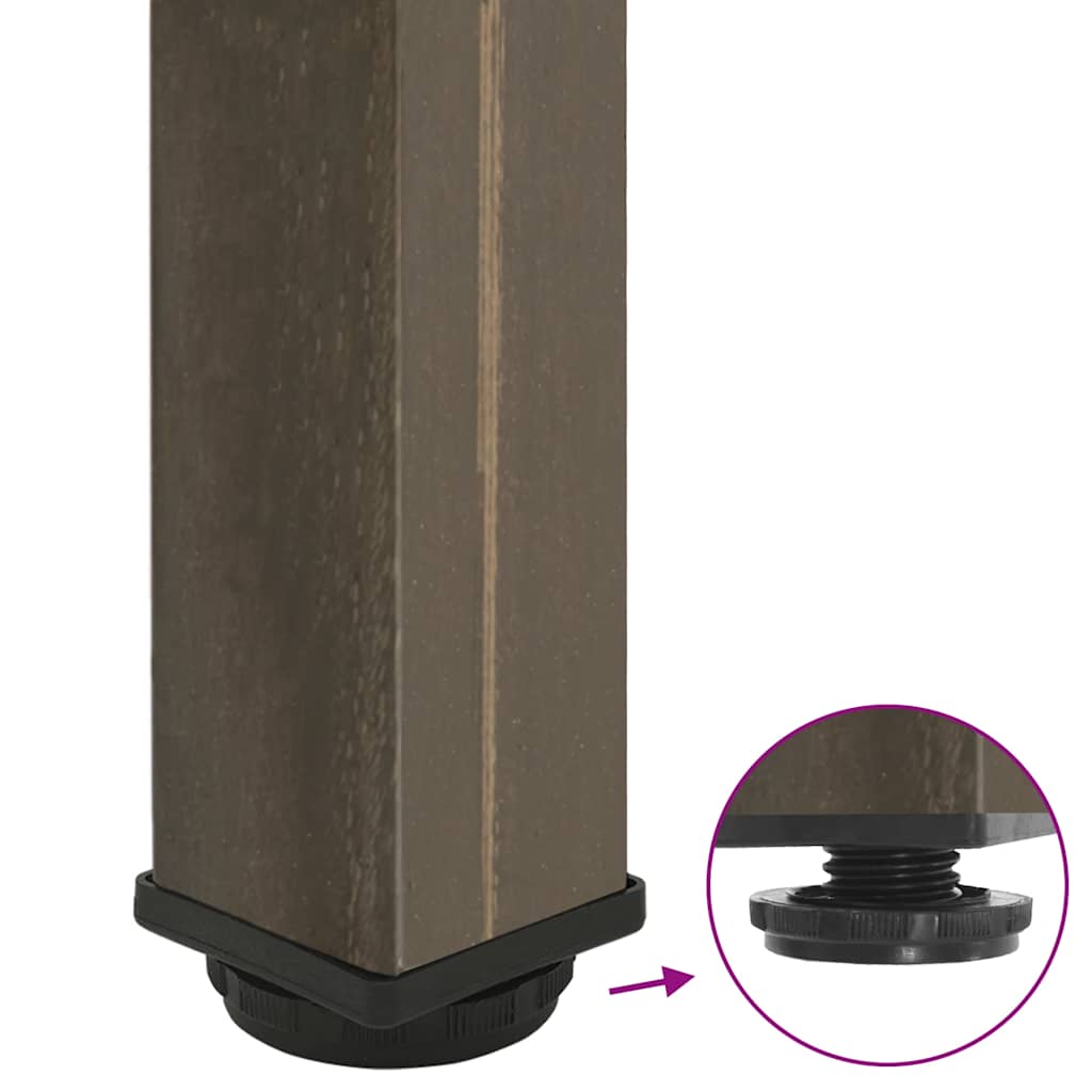 sofabordben 4 stk. naturstål 90-92 cm stål