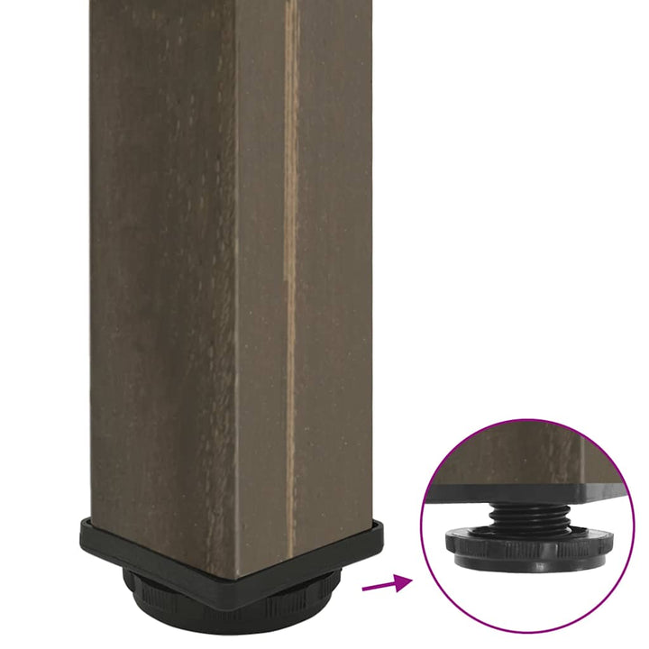 sofabordben 4 stk. naturstål 90-92 cm stål