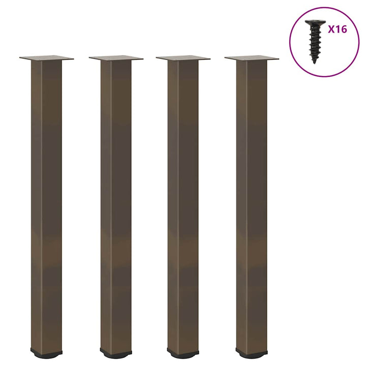 sofabordben 4 stk. naturstål 100-102 cm stål