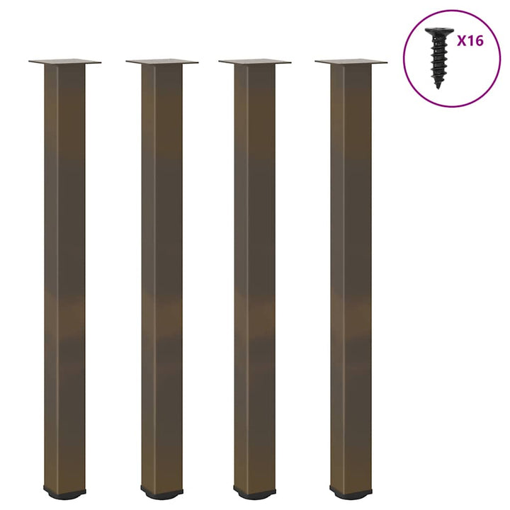 sofabordben 4 stk. naturstål 110-112 cm stål