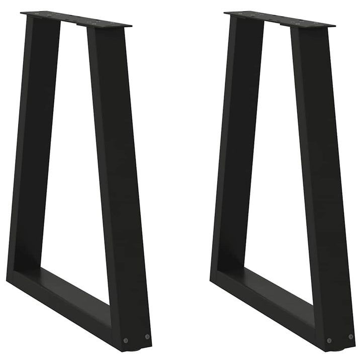 spisebordsben V-formet 2 stk. sort 50x(72-73,3) cm stål