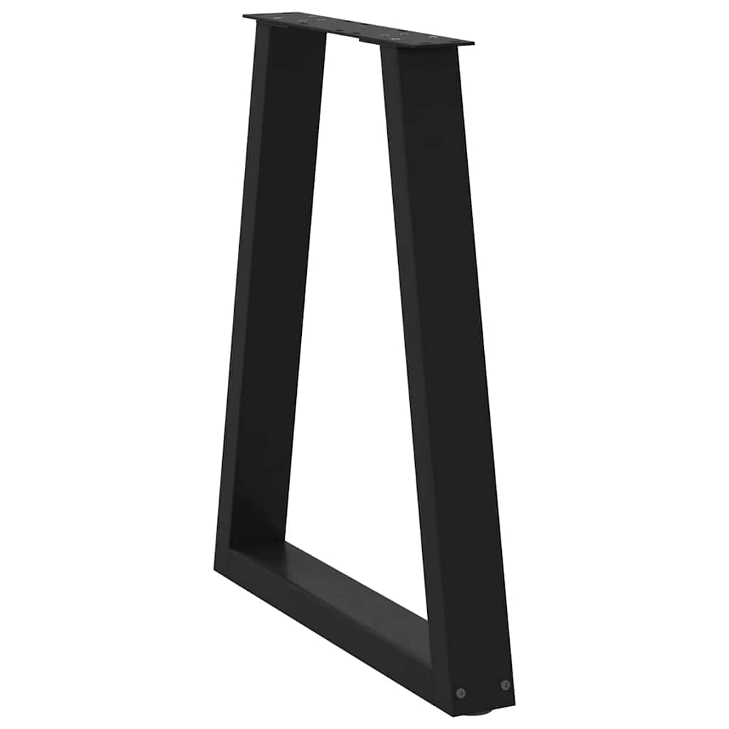 spisebordsben V-formet 2 stk. sort 50x(72-73,3) cm stål