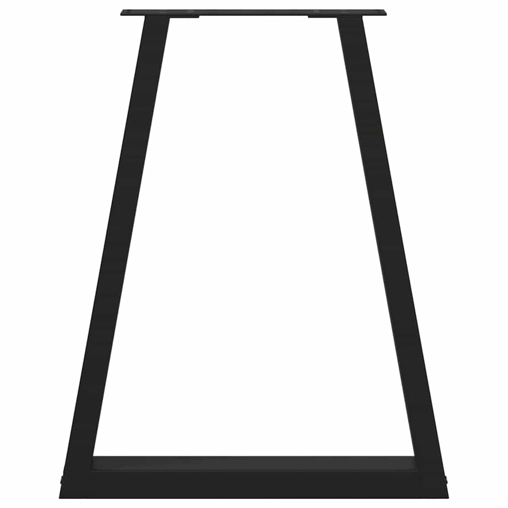 spisebordsben V-formet 2 stk. sort 50x(72-73,3) cm stål