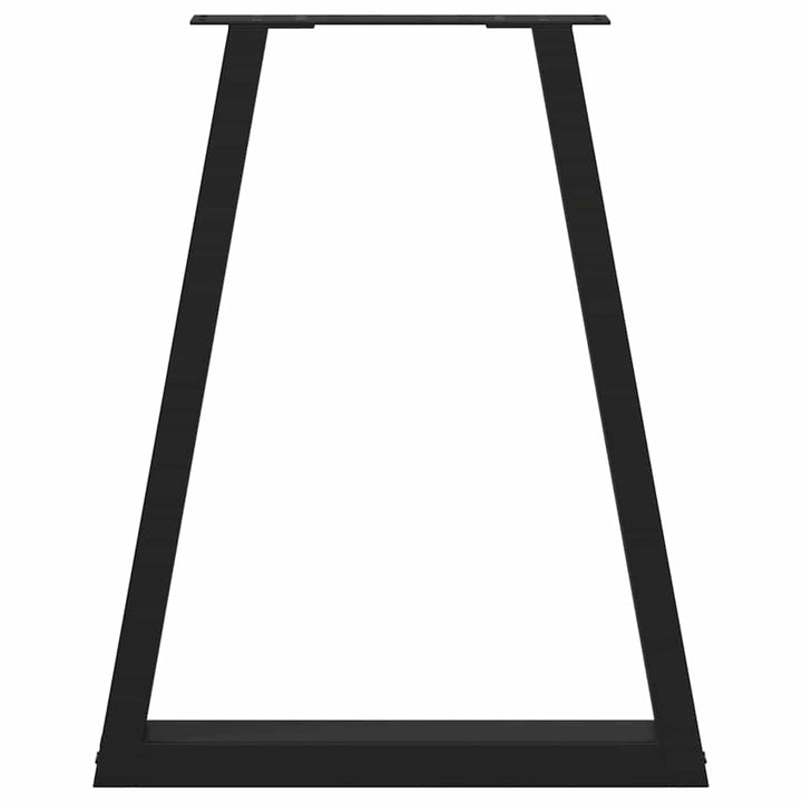 spisebordsben V-formet 2 stk. sort 50x(72-73,3) cm stål