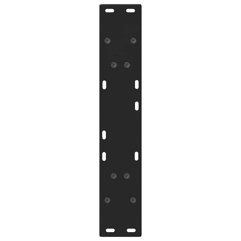 spisebordsben V-formet 2 stk. sort 50x(72-73,3) cm stål