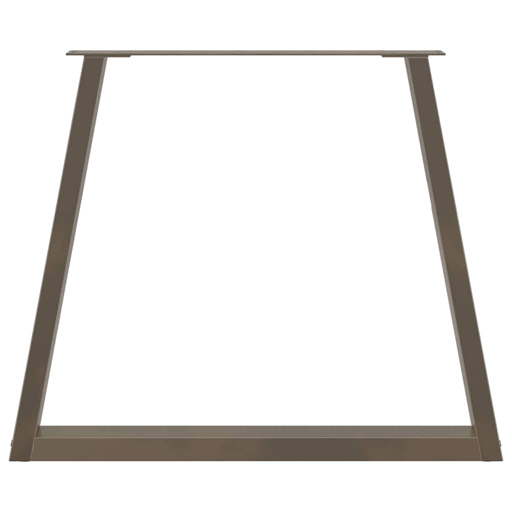 spisebordsben V-formet 2 stk. naturstål 70 x (72-73,3) cm stål