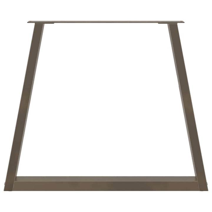 spisebordsben V-formet 2 stk. naturstål 70 x (72-73,3) cm stål