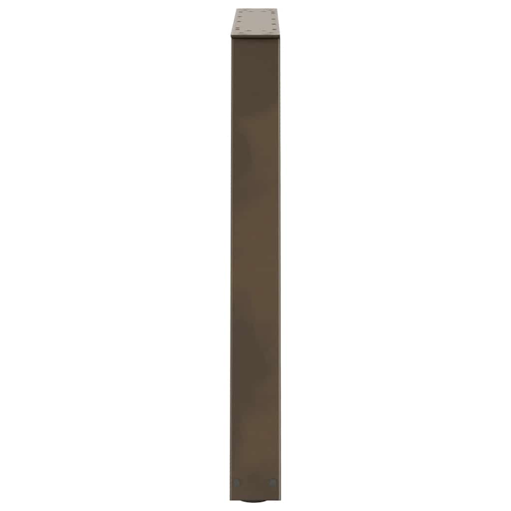 spisebordsben V-formet 2 stk. naturstål 70 x (72-73,3) cm stål