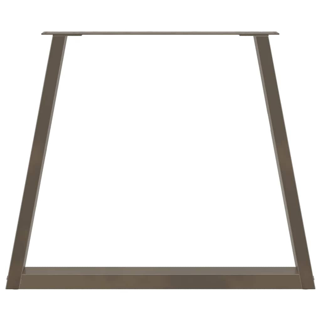 spisebordsben V-formet 2 stk. naturstål 80x(72-73,3) cm stål