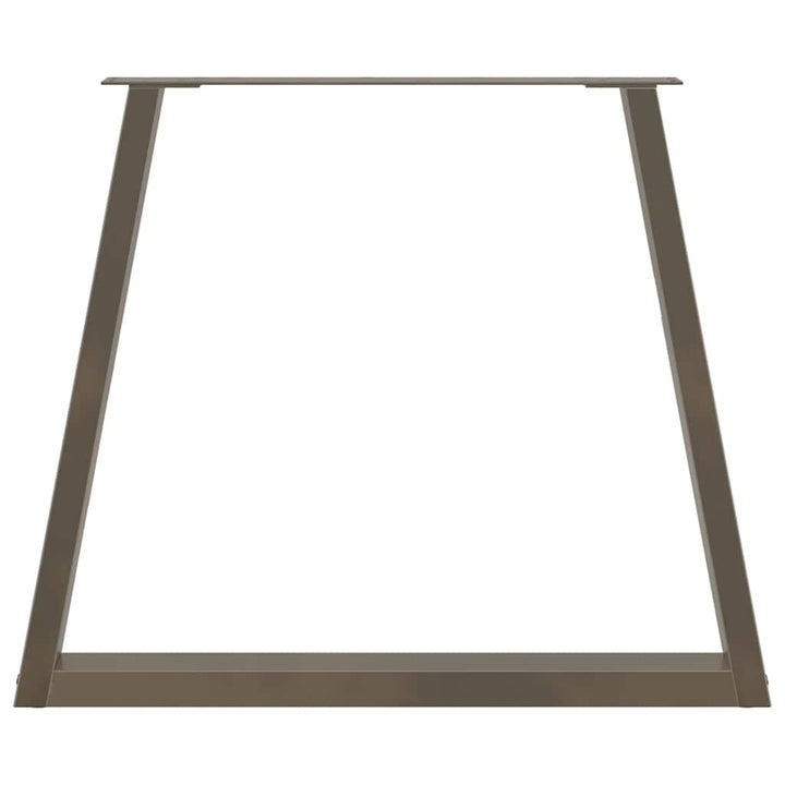 spisebordsben V-formet 2 stk. naturstål 80x(72-73,3) cm stål