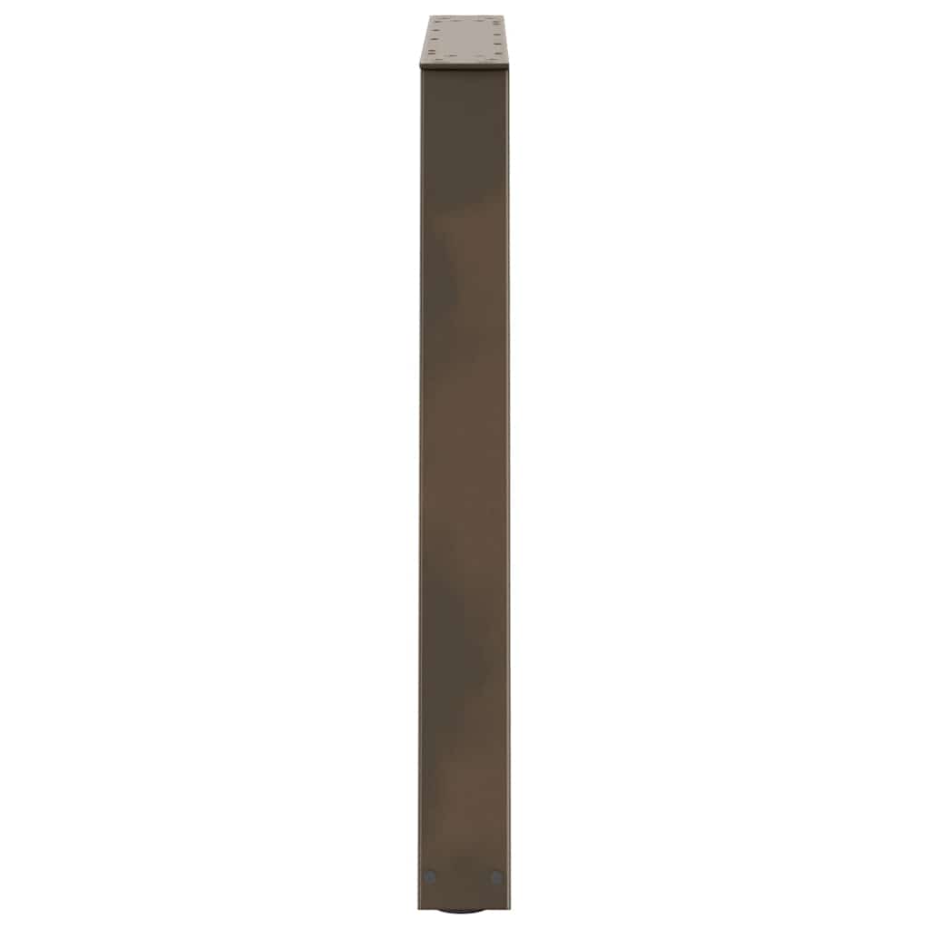 spisebordsben V-formet 2 stk. naturstål 80x(72-73,3) cm stål